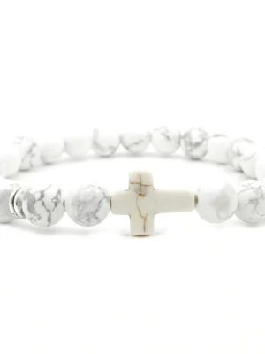 Pulsera De Cruz Y Piedras
