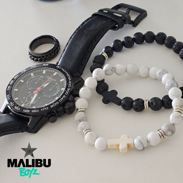 Pulsera De Cruz Y Piedras