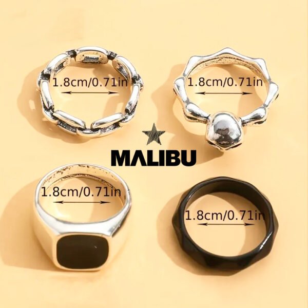 Set de Anillos X 4 DARK