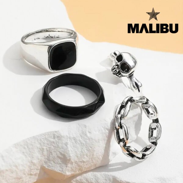 Set de Anillos X 4 DARK