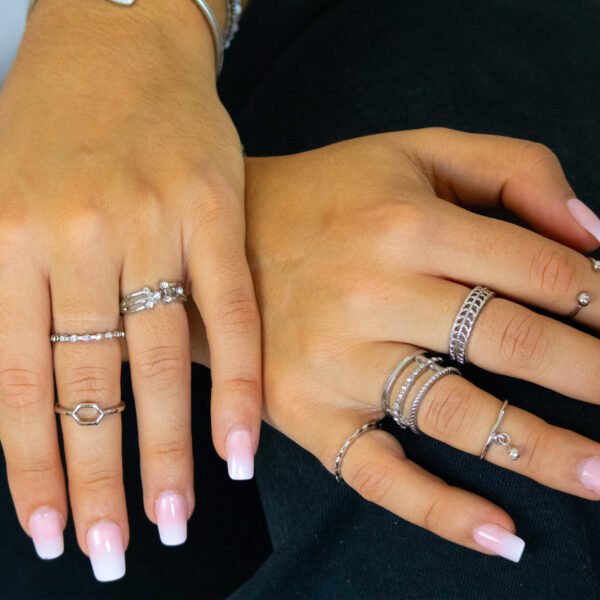 Set de Anillos 8 x 1 Diamond