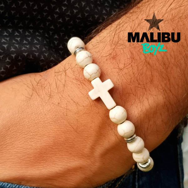 Pulsera De Cruz Y Piedras